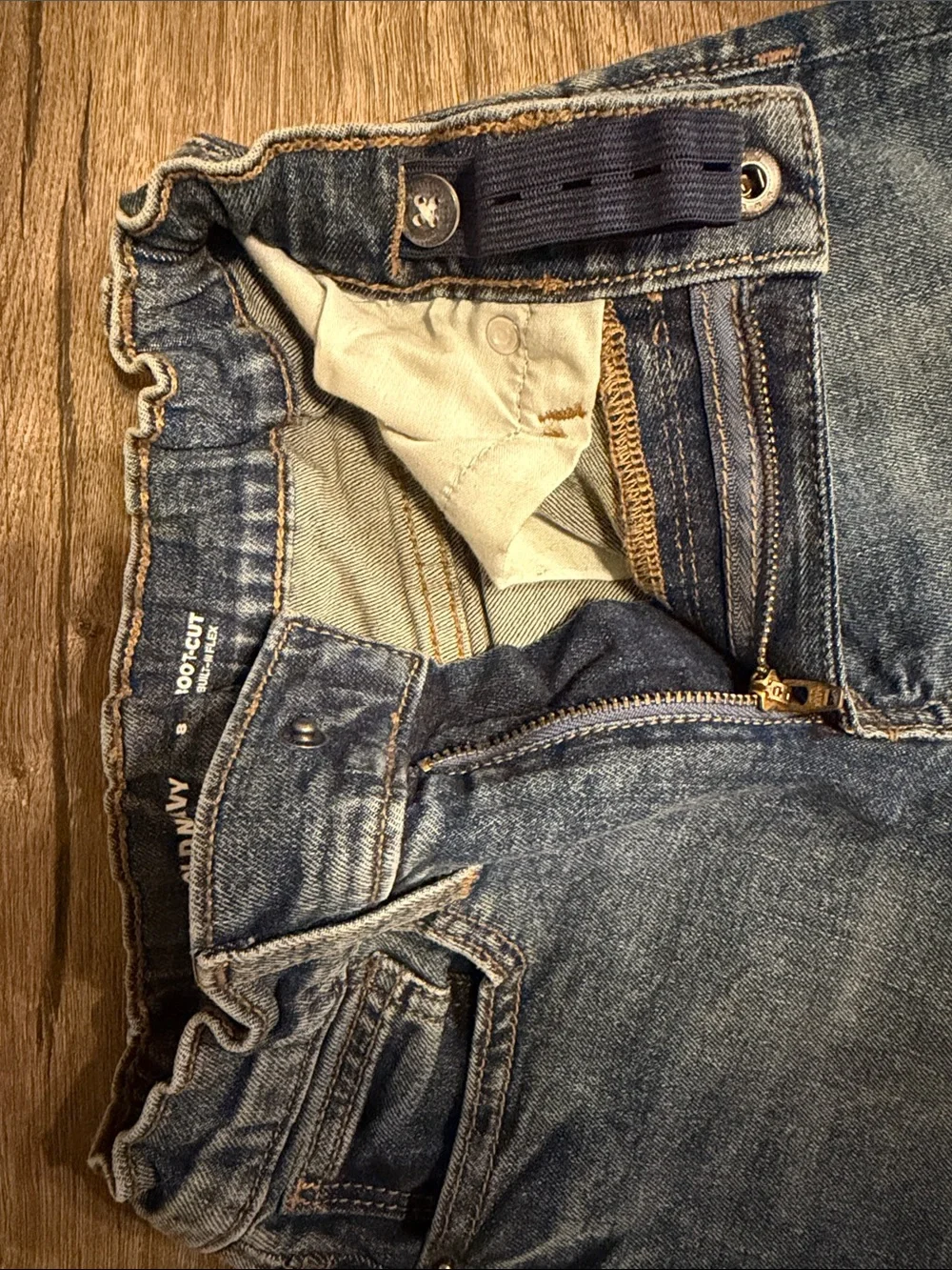 Old Navy Straight-Leg Medium Blue Denim Jeans